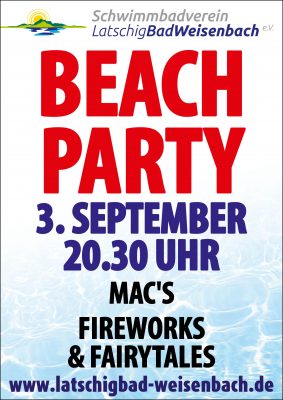 Plakat Beachparty 2016